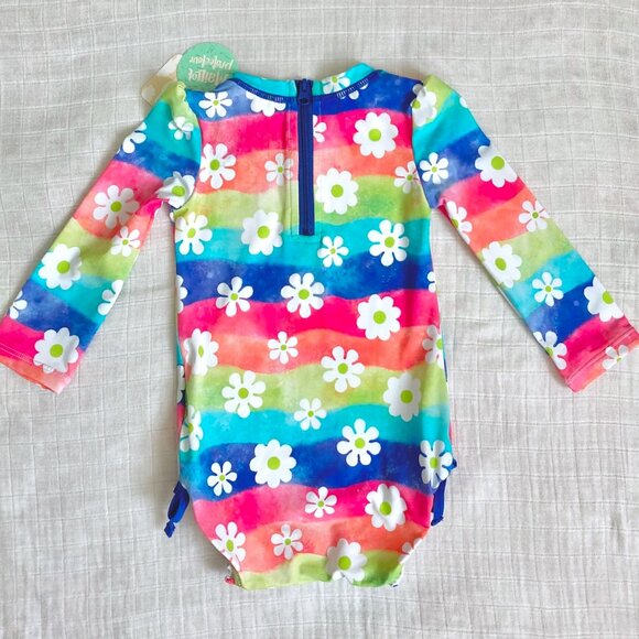 NWT Hatley Baby Girl Rashguard 6-9M Flowers - Picture 4 of 4